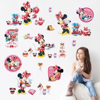 迪士尼MM045立体米妮公主卡通墙贴儿童房幼儿园贴纸自粘贴画