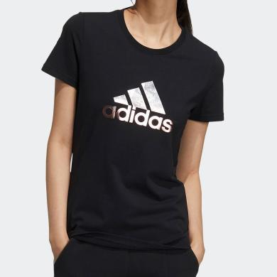 Adidas阿迪达斯女款运动休闲圆领短袖T恤GP0685