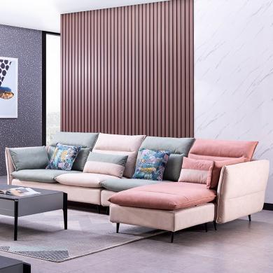 皇家密码 布艺沙发 现代简约沙发组合大小户型客厅七字型转角沙发