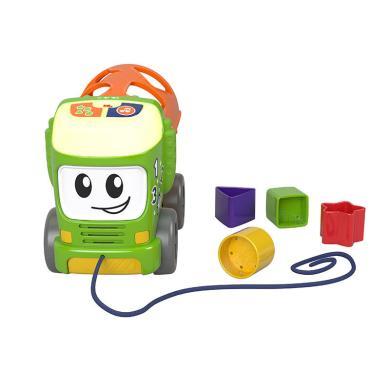 费雪婴幼儿玩具儿童玩具早教玩具声光积木小卡车GFJ36 形状配对声光音拉学步益智玩具