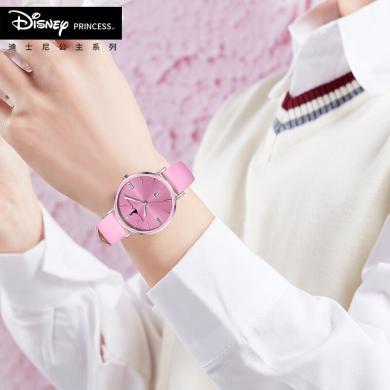 迪士尼学生手表女学生韩版简约初中生少女手表防水休闲大气儿童手表