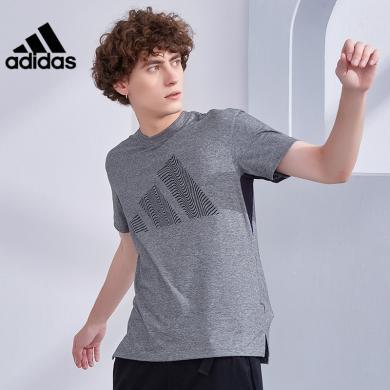 Adidas阿迪达斯男款运动休闲圆领短袖T恤GR7070