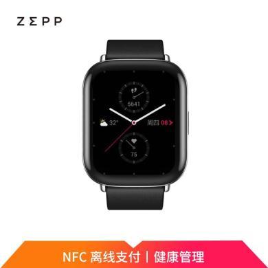 Zepp E 时尚智能手表 NFC 50米防水 方屏版 皮质表带