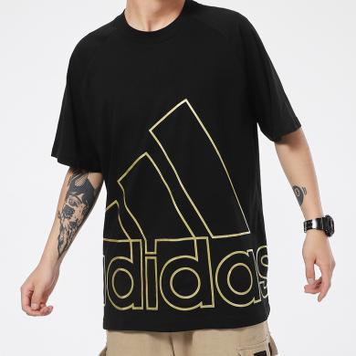 Adidas阿迪达斯男款运动休闲圆领短袖T恤GU4291