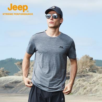 Jeep吉普男士户外健身运动休闲柔软吸湿速干凉感T恤J022094563