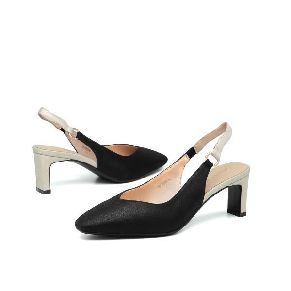 chrisdien deny克雷斯丹尼新款贴膜羊皮时尚v型鞋口女鞋优雅后空搭扣