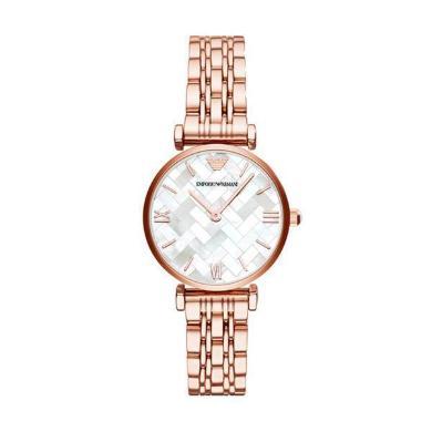 【支持购物卡】阿玛尼(Emporio Armani)手表 钢制表带石英女士浪漫樱花系列AR11110533