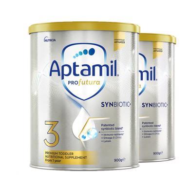 【2罐】澳洲Aptamil爱他美白金版3段奶粉(1-3岁) 澳洲爱他美3段 白金版 900g/罐