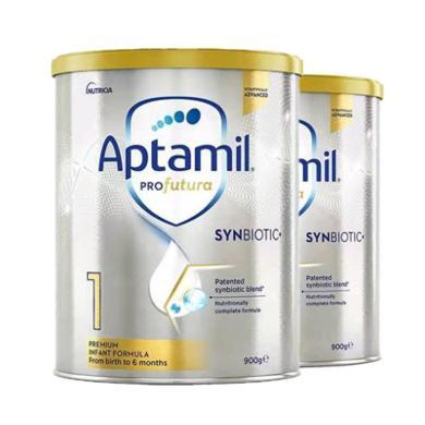 【2罐】澳洲Aptamil爱他美白金版1段奶粉(0-6个月) 澳洲爱他美1段 白金版 900g/罐
