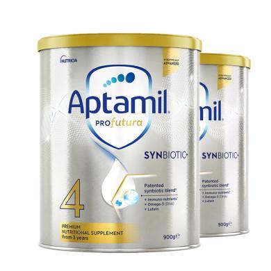 【2罐】澳洲Aptamil爱他美白金版4段奶粉(3岁以上) 澳洲爱他美4段 白金版 900g/罐