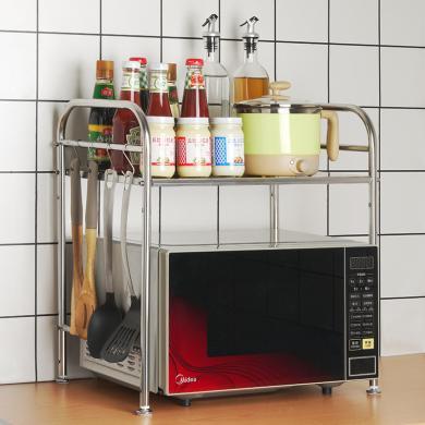 奥纳斯不锈钢厨房微波炉置物架双层烤箱支架电饭煲收纳架子托架家用桌面