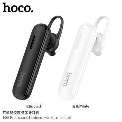 HOCO浩酷 畅悦商务型无线蓝牙耳机 单耳中英文车载通话手机 苹果华为通用 E36