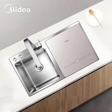 美的（Midea）F2A  220V嵌入式 家用水槽洗碗机 果蔬洗去农残 双槽刷碗机6套
