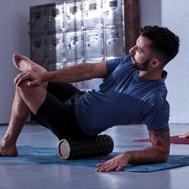 阿迪达斯（adidas）瑜伽柱肌肉放松瘦腿男女健身按摩棒泡沫滚轴33厘米