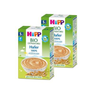 【2盒装】德国HiPP喜宝婴儿有机辅食燕麦米粉米糊5个月+ 200g