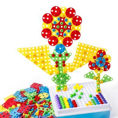 【全店支持购物卡/积分】onshine儿童电钻螺母拆装配对组合立体拼图工具台动手拧螺丝益智玩具