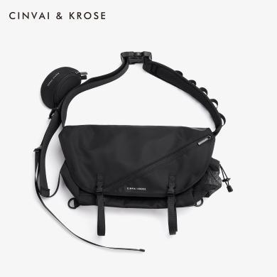 CinvaiKrose 旗舰店运动机能背包单肩包斜挎包男士邮差包工装包挎包男包