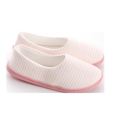 十月结晶 月子鞋条纹咖啡粉色月子室内保暖防滑居家产妇月子鞋 J