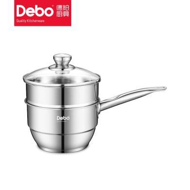 Debo德铂 卡贝尔奶锅不锈钢小汤锅 奶锅煮热牛奶锅电磁炉锅DEP-506