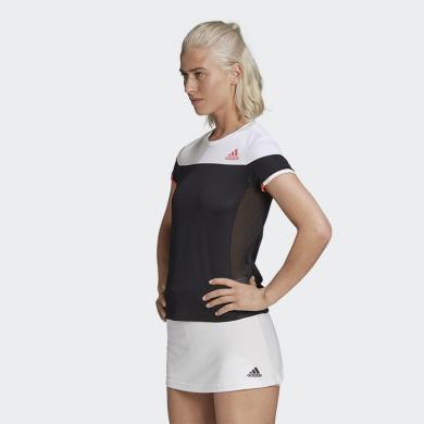 【阿迪清仓】阿迪达斯Adidas夏季女款休闲运动训练上衣羽毛球T恤短袖FT9716