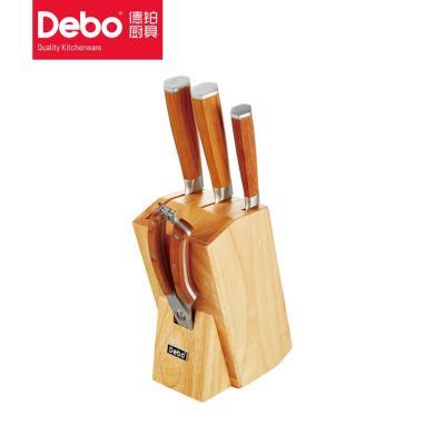 Debo 德铂赫斯特不锈钢刀具套装 多用刀具5件套 厨房套刀剪刀菜刀DEP-370