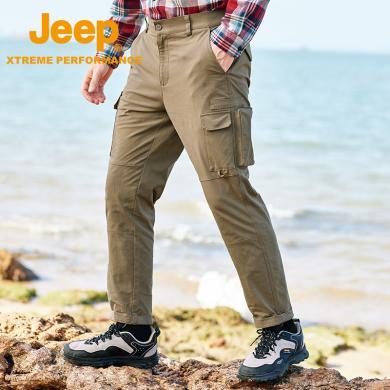 Jeep/吉普户外运动徒步裤男透气多袋工装裤进藏旅行运动裤休闲长裤J232093533