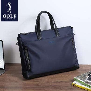 GOLF/高尔夫新款公文包男手提包时尚商务斜挎单肩包大容量电脑包防泼水男包包 D213850