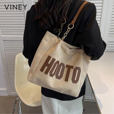 Viney托特包包新款女包帆布大容量通勤大包单肩包4760