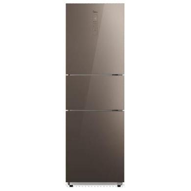 美的(Midea)245升一级能效双变频三门三开门风冷无霜钢化玻璃面板电冰箱BCD-245WTGPM