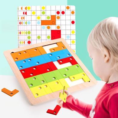 巧之木大号逻辑思维游戏早教益智儿童锻炼智力开发俄罗斯方块拼图玩具6932826609713