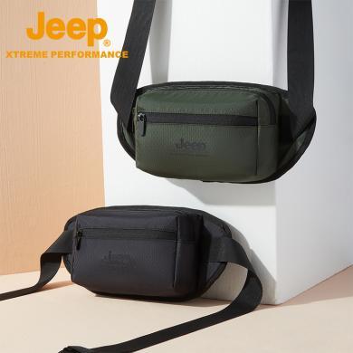 Jeep/吉普运动贴身腰包男胸腰两用轻便斜挎包户外晨跑装备防水腰包P233078277