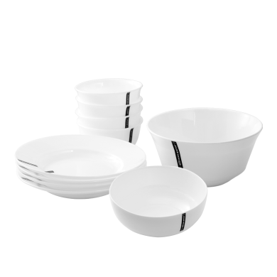 赛巴迪坚固玻璃餐具散件，TP80-2深盘2只/、SLW65-2面碗2只 、JGW72-2汤碗2只  碗盘碟散件餐具，非陶瓷餐具