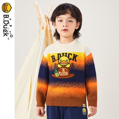 B.Duck小黄鸭童装男童毛衣新款秋装儿童线衣中小童套头针织衫包邮BF3312023