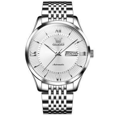 欧利时(OLEVS)瑞士品牌手表男士防水全自动机械表进口机芯精钢正品商务时尚男腕表