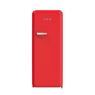 HCK哈士奇复古圆弧冰箱单门一级能效冷冻冷藏家用静音厨房办公室宿舍 BC-130GGA 复古红