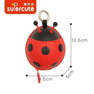 supercute创意礼物迷你瓢虫包可爱钥匙包装饰包耳机包挂包潮礼物