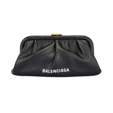 【支持购物卡】Balenciaga/巴黎世家 奢侈品女包女士黑色小号手拿包 送礼礼物 香港直邮