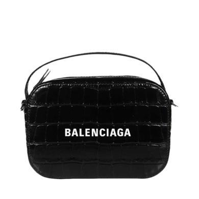 【支持购物卡】Balenciaga/巴黎世家  奢侈品女包迷你女士拉链黑色皮质斜挎包 送礼礼物 香港直邮