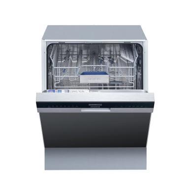 西门子(SIEMENS)家用12套半嵌入式全自动洗碗机 家居互联 晶蕾烘干储存 带黑门板 SJ558S06JC