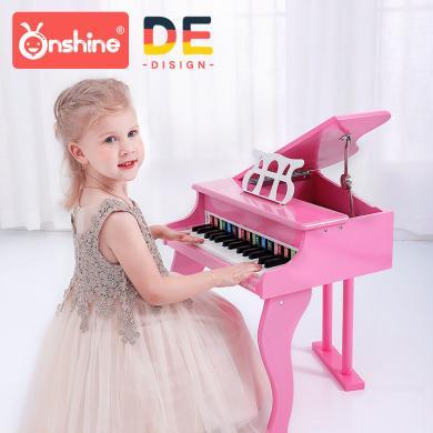 【全店支持购物卡/积分】onshine儿童钢琴 30键大号木质音乐玩具小钢琴