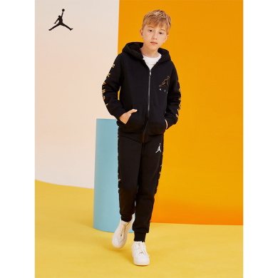 Nike Air Jordan 耐克童装男童加绒保暖长裤冬季儿童休闲运动裤子 rookie  JDB-FP-B120