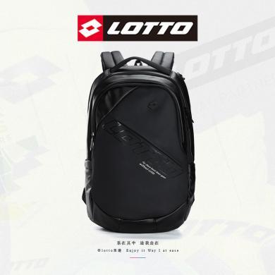 LOTTO乐途背包男士双肩包2022新款高级感黑色登山大容量运动书包