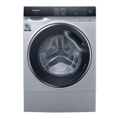 西门子（SIEMENS）12公斤洗烘一体机 全自动滚筒洗衣机 3D立体烘干 抗皱护衣 蒸气护理 银色 WS74D3A80W