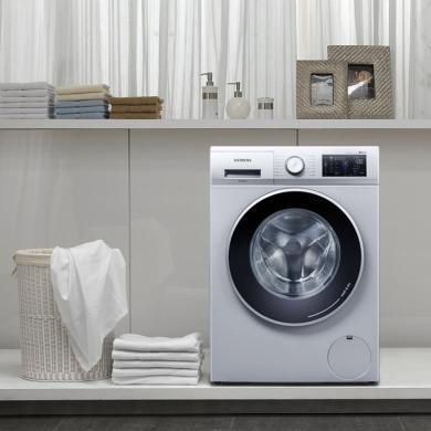 西门子（SIEMENS）10公斤洗烘一体机 全自动变频滚筒洗衣机 热风除菌WJ45UQ080W