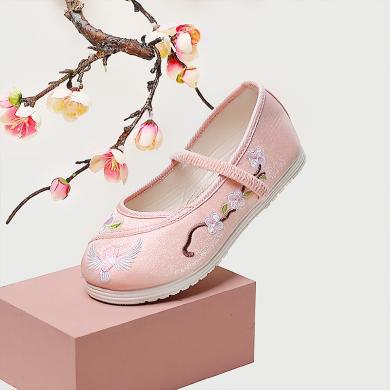 幸福玛丽女童绣花鞋老北京儿童布鞋汉服鞋中国风女宝民族古装鞋子YZY-1615
