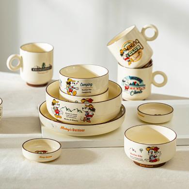 摩登主妇迪士尼陶瓷碗可爱儿童餐具套装碗盘家用2024新款汤碗饭碗