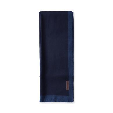 【支持购物卡】Zegna 杰尼亚 男士深蓝色羊毛围巾 Z2L01S-2YH-BL1-UNI