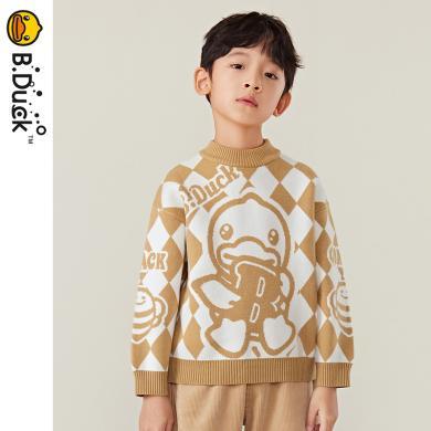 B.Duck小黄鸭童装儿童毛衣男童针织衫新款冬季女童保暖毛衫潮包邮BF5312015