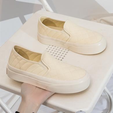 DD&OO一脚蹬帆布鞋女款2024年新款时尚舒适懒人布鞋球鞋板鞋
