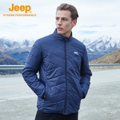 Jeep/吉普新款户外棉服男休闲保暖外套加绒加厚夹克双面穿J842094899